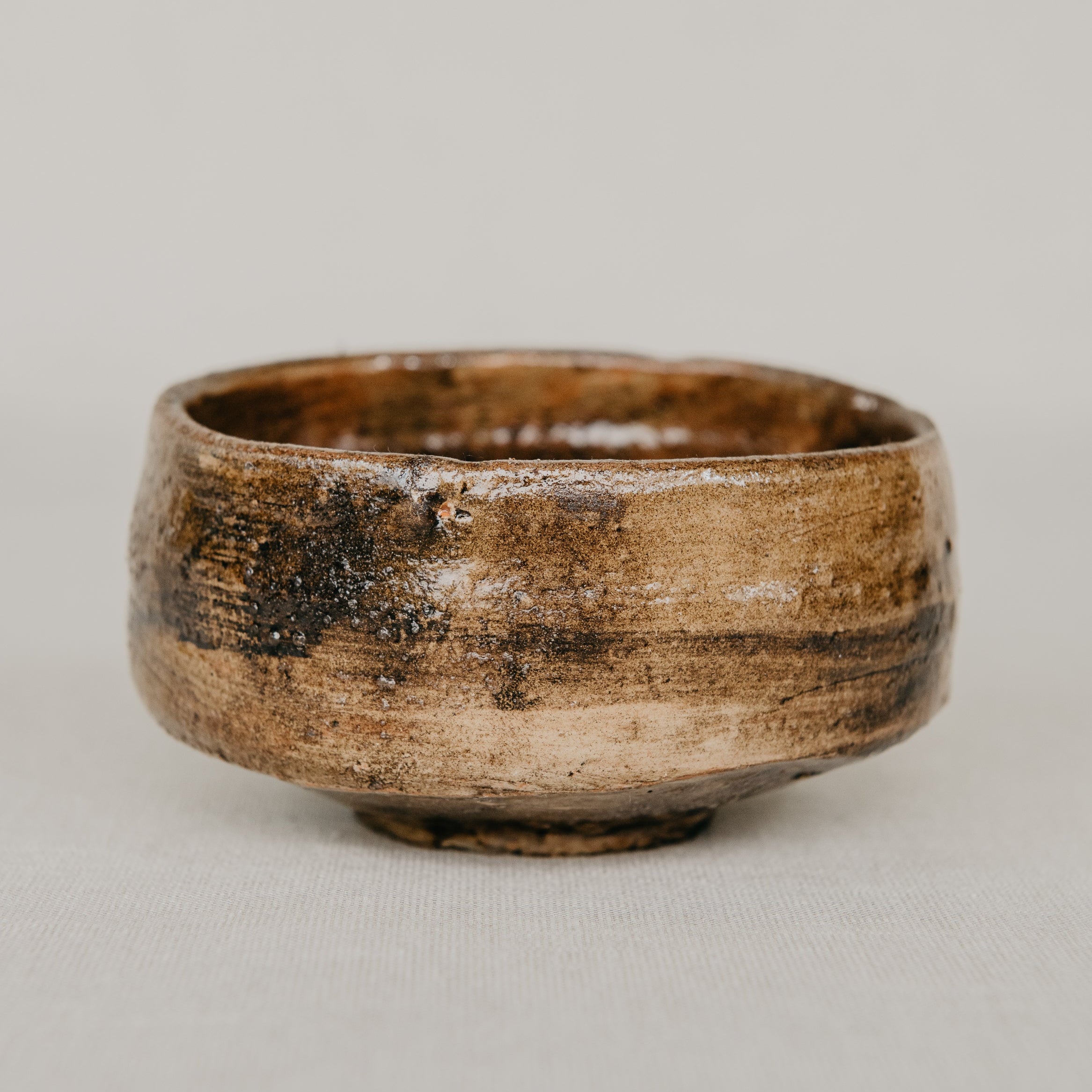 Crevice Charred Brown Glazed Ceramic Bowl - 7cm x 12cm Mick Haigh