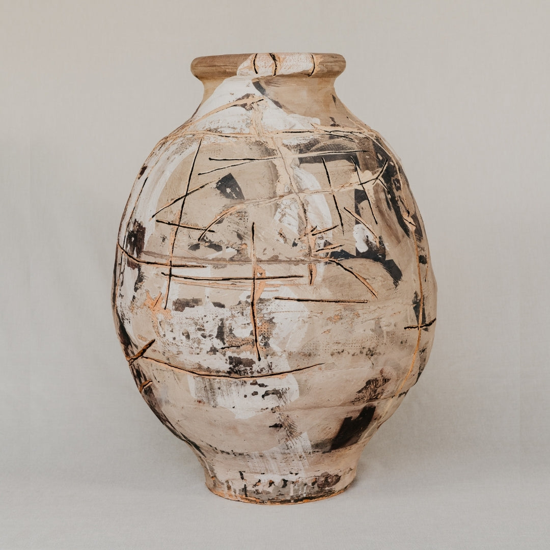 Fissure Stone Multicoloured Glazed Ceramic Sculpture - 70cm x 52cm Mick Haigh