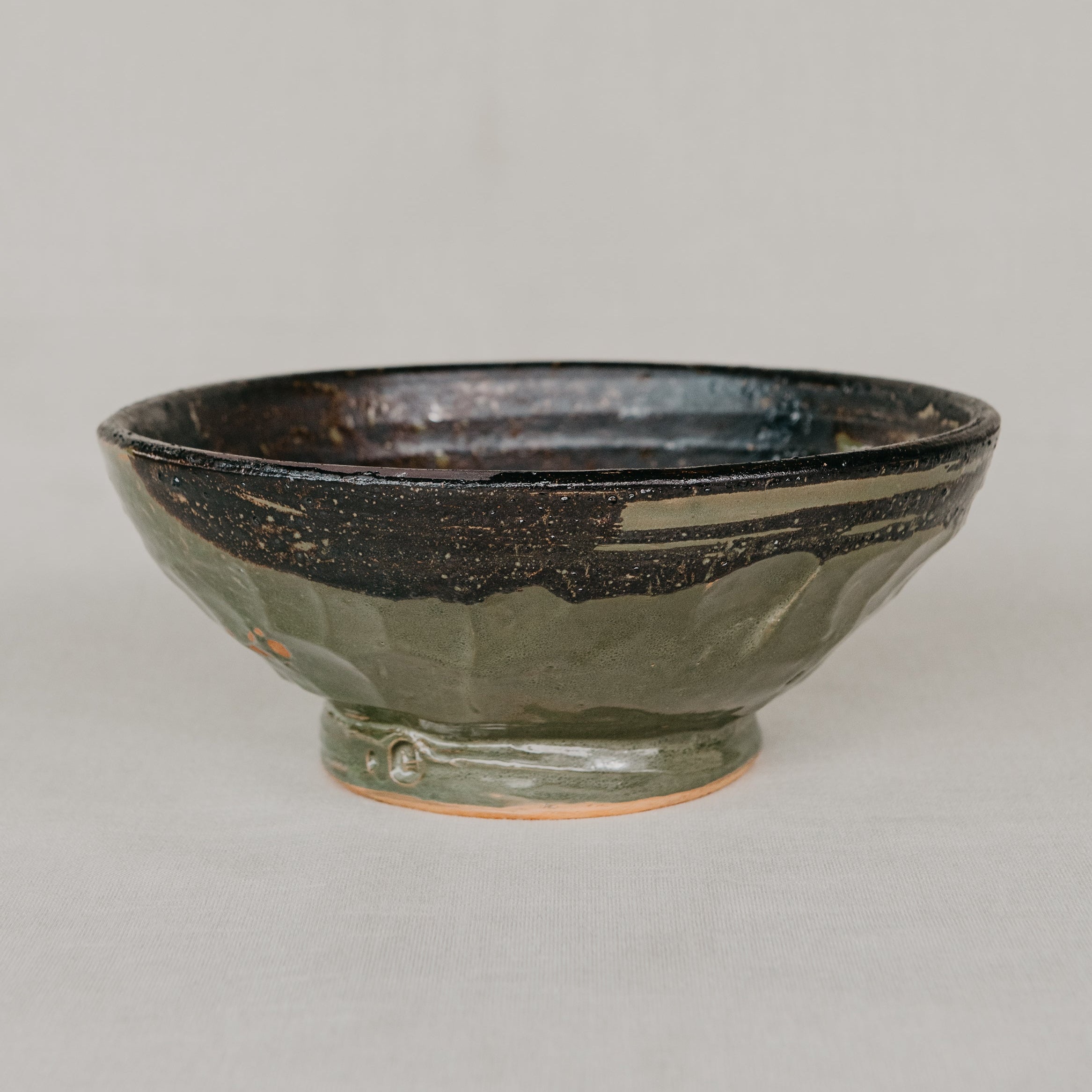 Geode Forrest Green Glazed Ceramic Server - 12cm x 19cm Mick Haigh