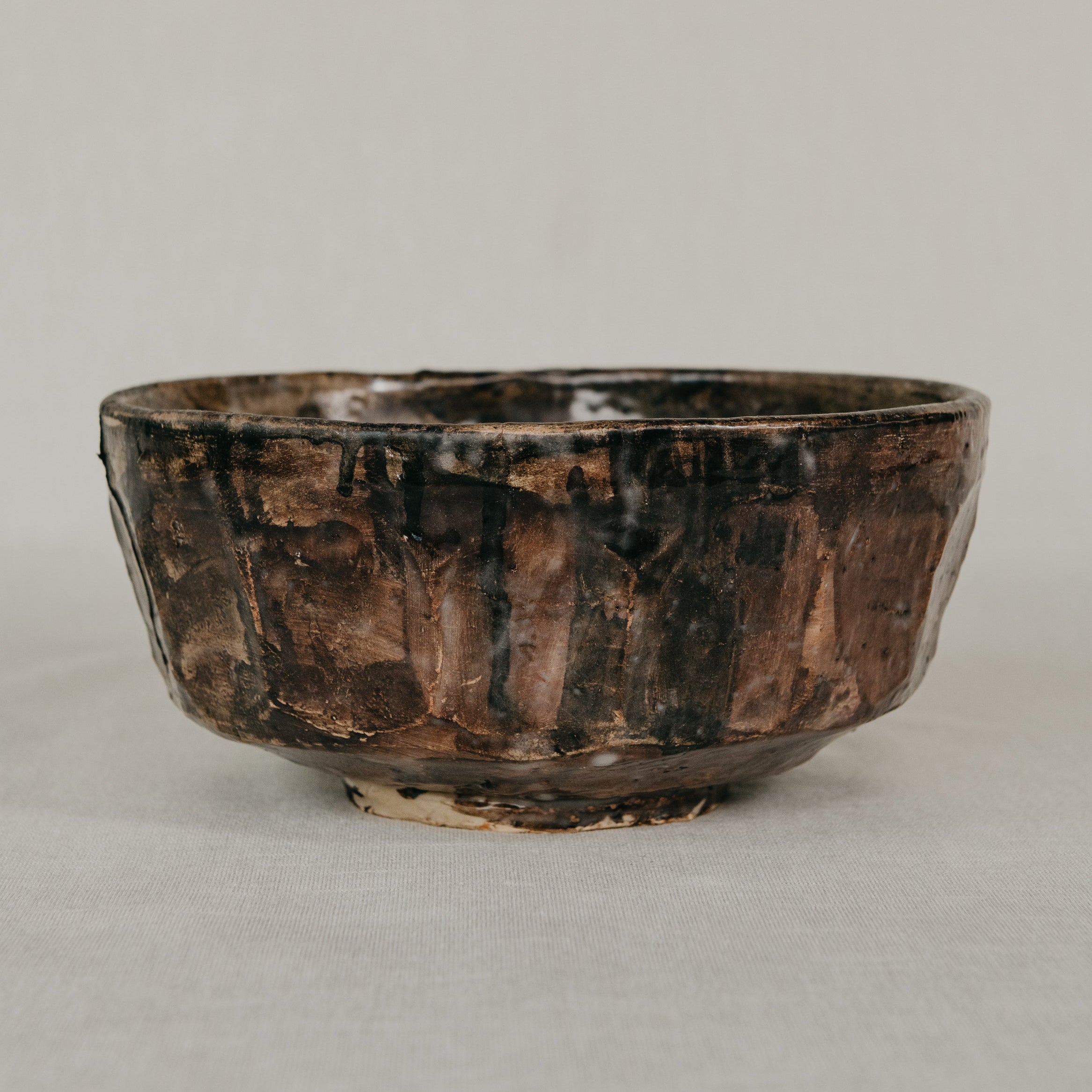 Gorge Charred Brown Glazed Ceramic Server - 13cm x 26cm Mick Haigh