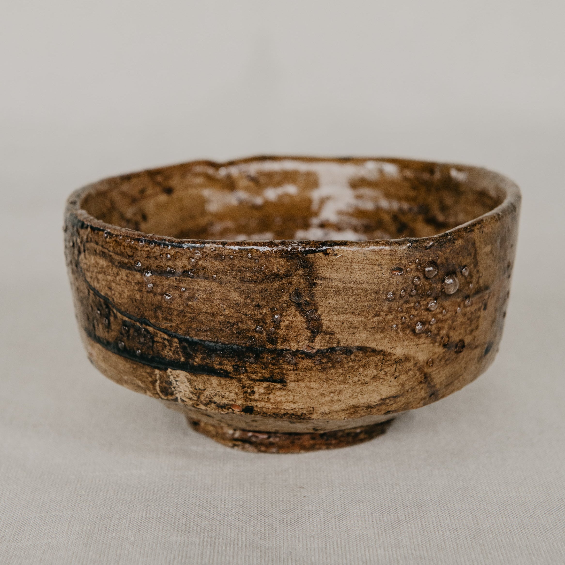 Gorge Charred Brown Glazed Ceramic Bowl - 8cm x 16cm Mick Haigh