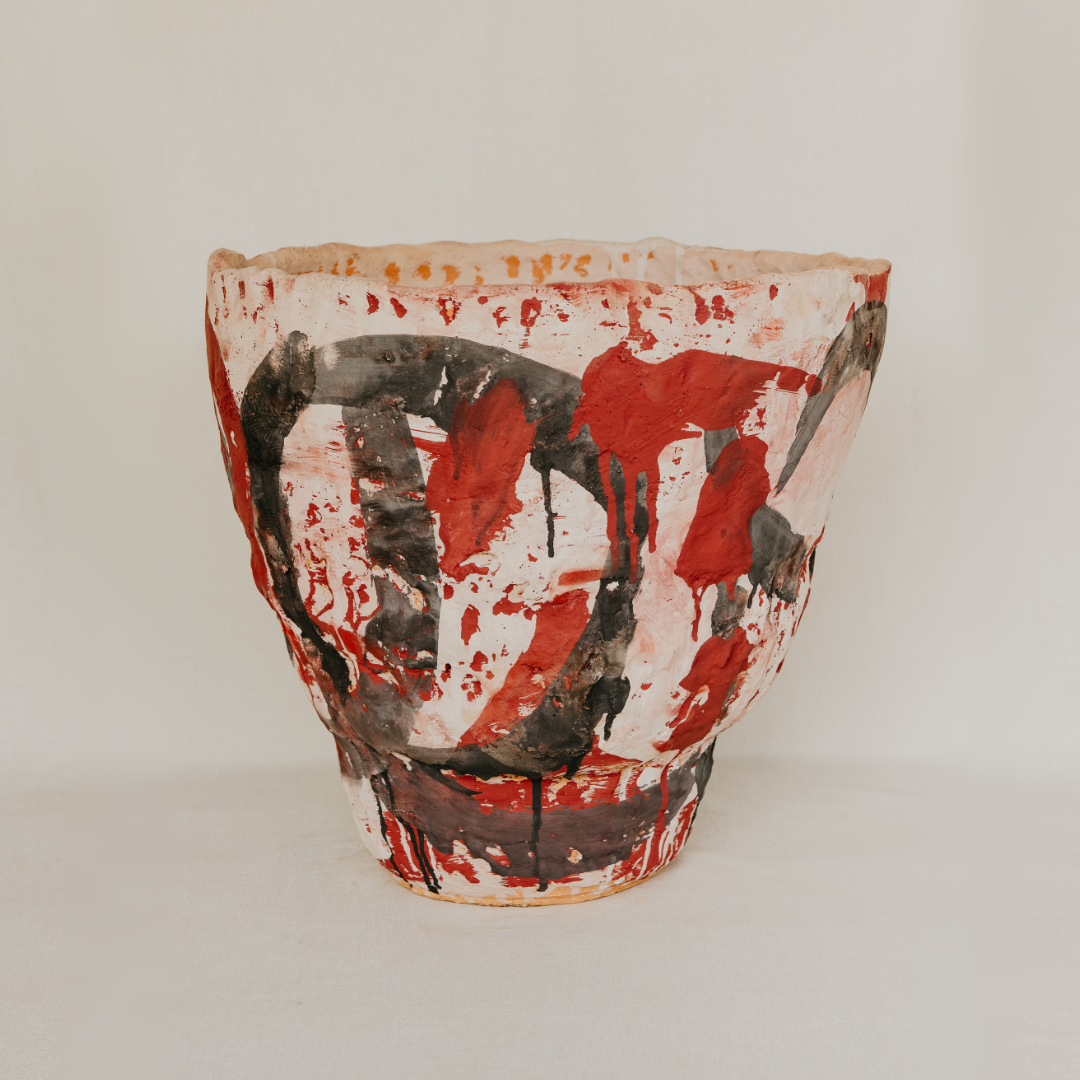 Savannah Sunsett Multicoloured Glazed Ceramic Sculpture - 48cm x 50cm Mick Haigh