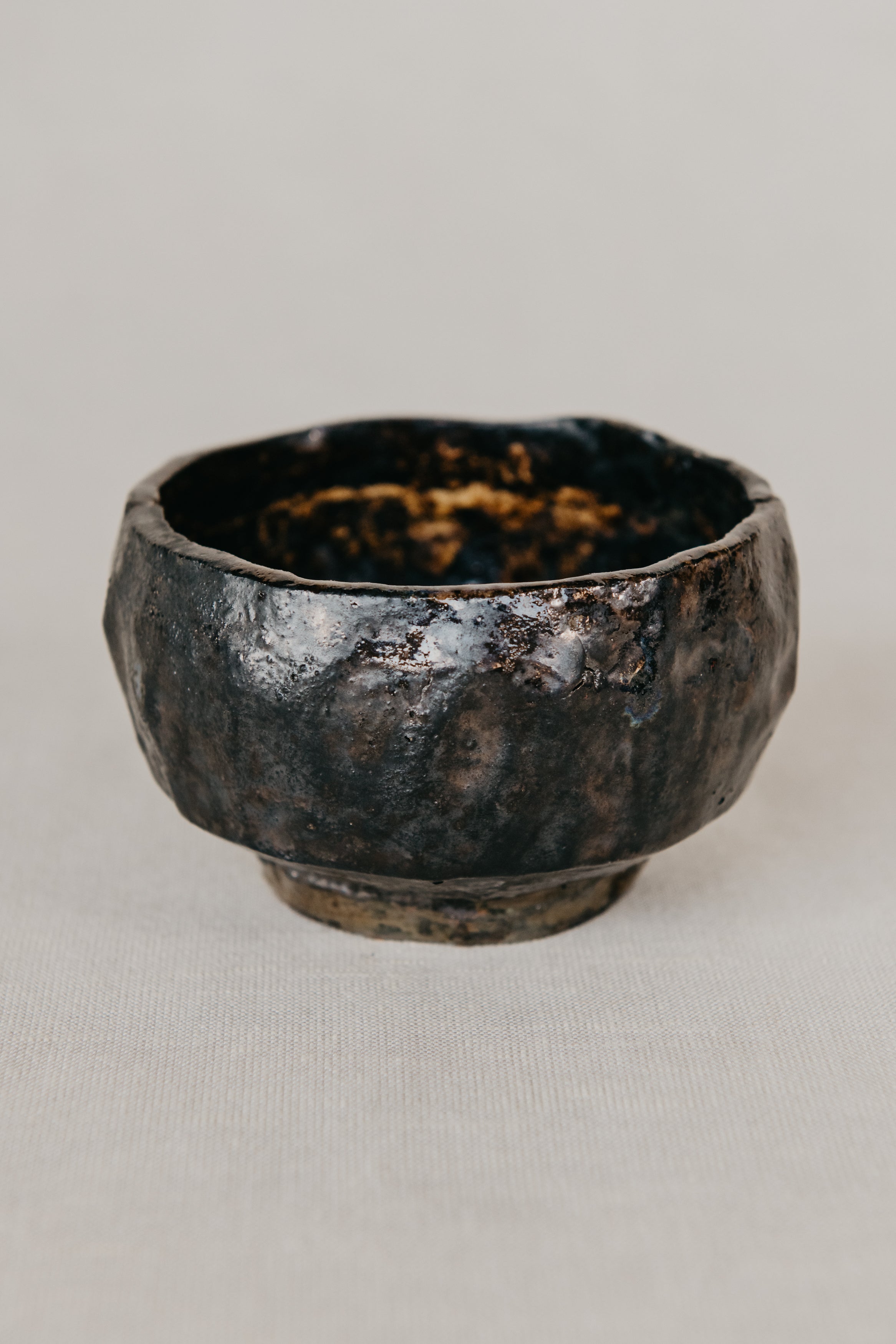 Tarn Coal Glazed Ceramic Cup - 8cm x 11cm