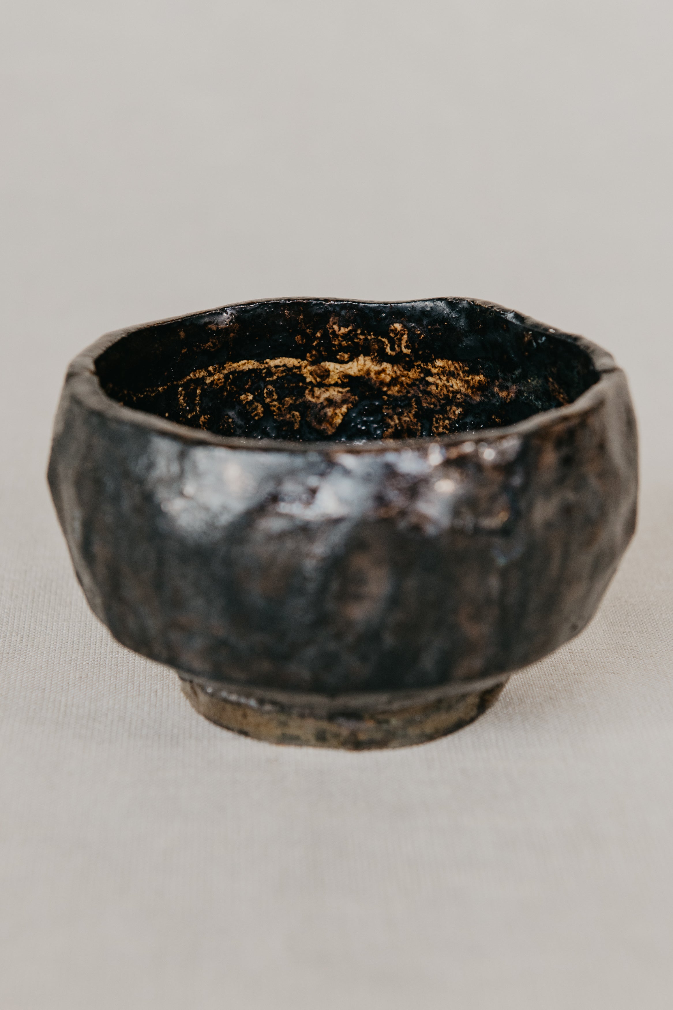 Tarn Coal Glazed Ceramic Cup - 8cm x 11cm
