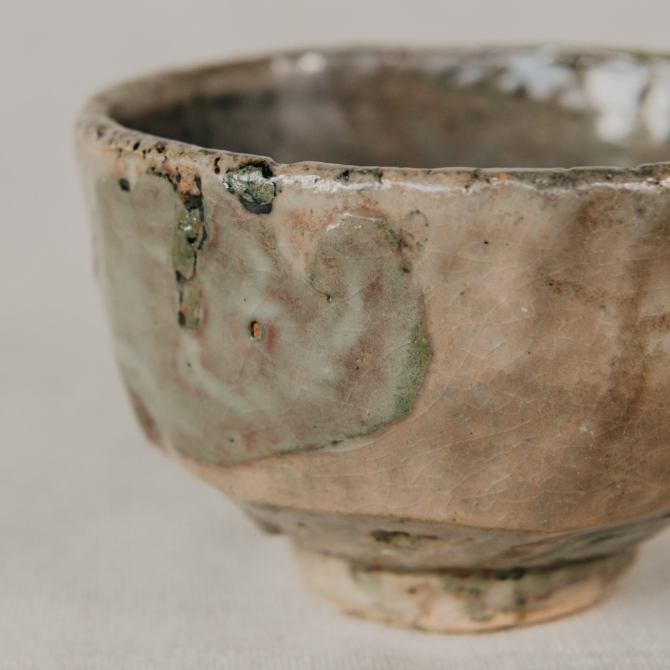 Ceramic bowl with a textured surface on a light background