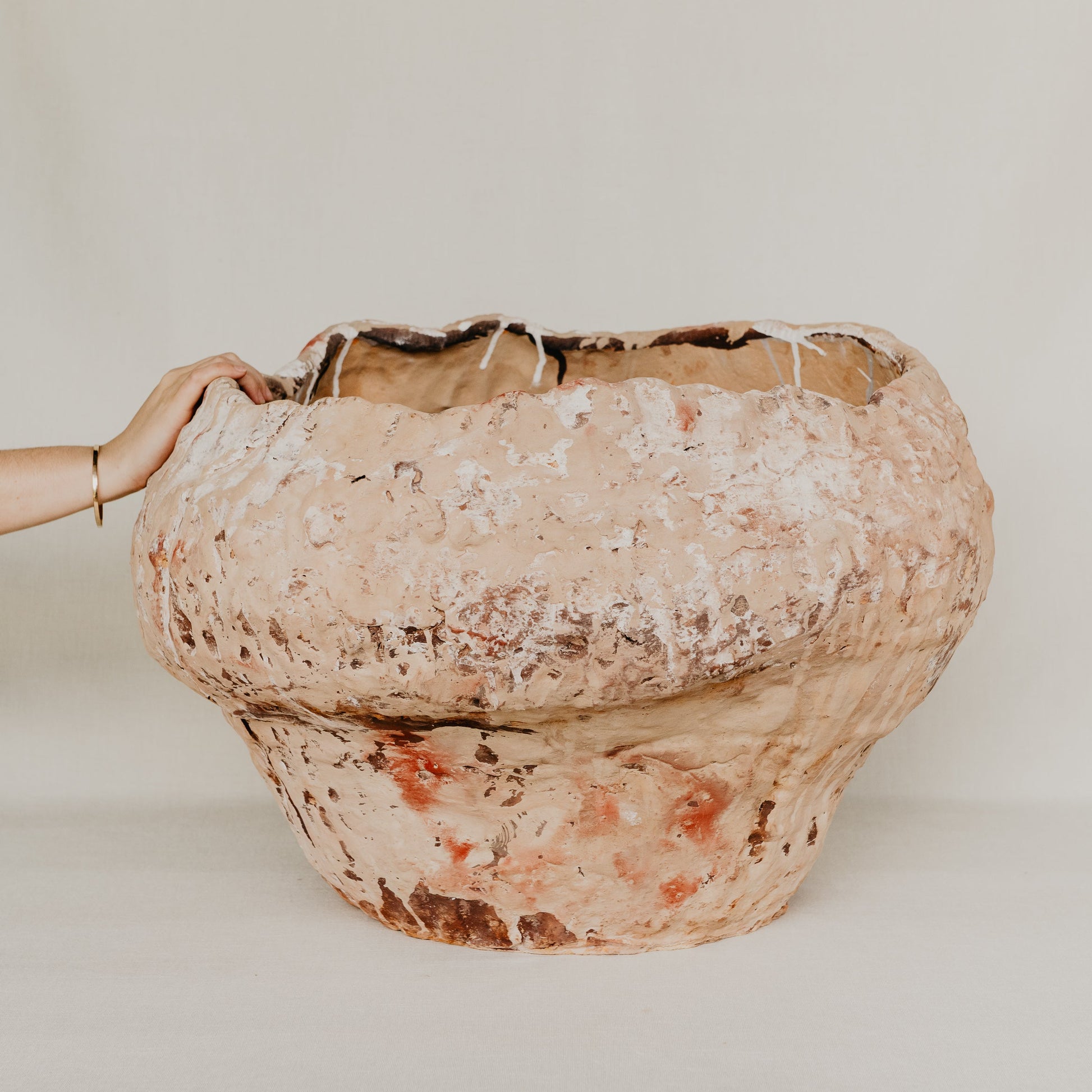 Weathered Rock Multicoloured Glazed Ceramic Sculpture - 45cm x 65cm Mick Haigh