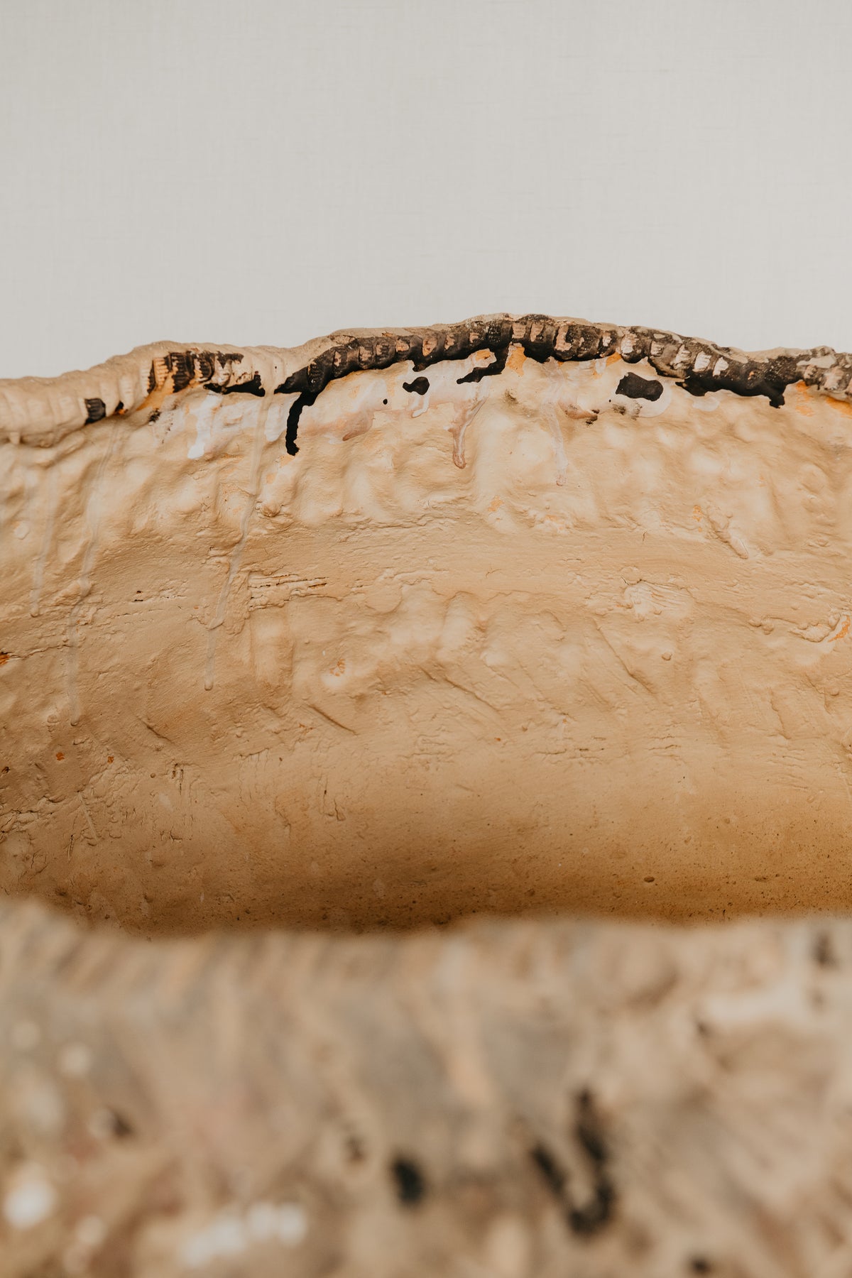 Close-up of a piece of bread with a white background